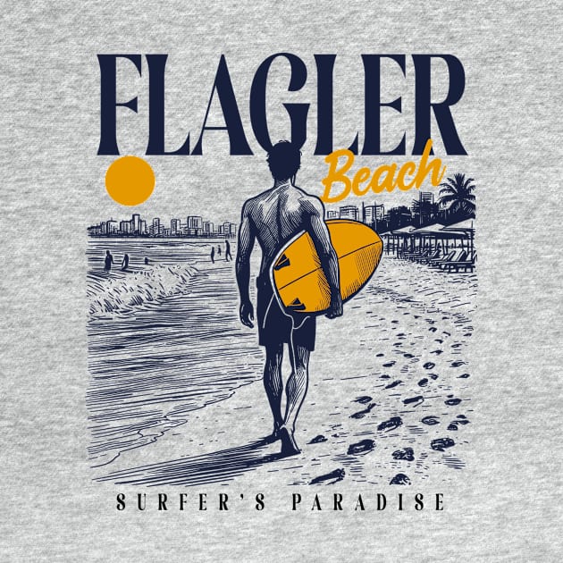 Vintage Surfing Flagler Beach, Florida // Retro Surfer Sketch // Surfer's Paradise by Now Boarding